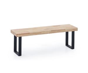 Pegane Banc bois 3 places - Noir