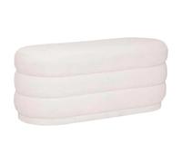 Pegane Banc rembourré bois PU - Blanc