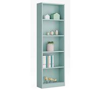 PEGANE Bibliothèque avec 5 étagères Coloris Vert - Dim : H 180 x L 52 x P 25 cm