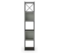 Pegane Bibliothèque ouverte métal bois - Vert