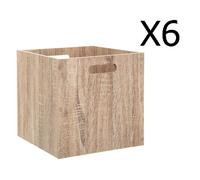 Pegane Boîtes de rangement en bois - Naturel