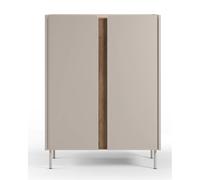 Pegane Buffet de rangement 2 portes - Crème