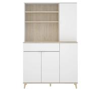 Pegane Buffet de rangement vaisselle - Blanc