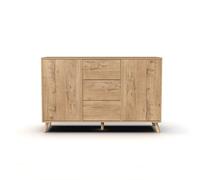 Pegane Buffet de rangement vaisselle - Chêne doré