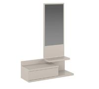 Pegane Buffet d'entrée avec miroir - Beige