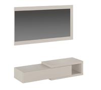Pegane Buffet d'entrée avec miroir - Beige