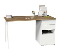 Pegane Bureau avec caisson - Blanc
