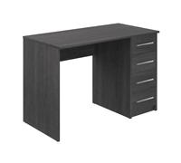 Pegane Bureau avec caisson - Gris foncé