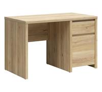PEGANE Bureau avec Rangement 1 Porte et 1 tiroir Coloris Chêne Mauvella - Longueur 120 x Profondeur 65 x Hauteur 77 cm