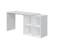 Pegane Bureau avec retour et caisson - Blanc