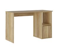 Pegane Bureau avec retour et caisson - Chêne