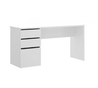 Pegane Bureau d'angle avec caisson - Blanc