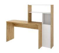 Pegane Bureau d'appoint avec caisson - Blanc