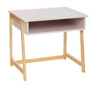 Pegane Bureau d'appoint en pin - Rose