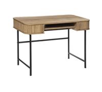 Pegane Bureau en bois et acier - Naturel