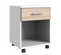 Pegane Caisson de bureau - Blanc chêne