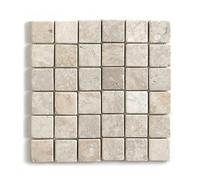 Pegane Carrelage de mosaïque marbre - Blanc