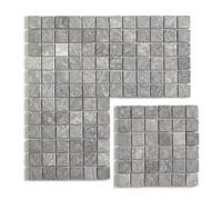 Pegane Carrelage de mosaïque marbre - Gris mat