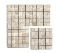 Pegane Carrelage Mosaïque en Marbre Blanc - 30 x 30 cm