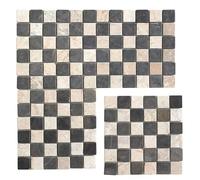 Pegane Carrelage mosaïque noir blanc