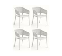 pegane Chaises de jardin empilables lot de 4