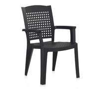Pegane Chaises de Jardin Empilables Résine Gris