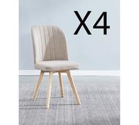 pegane Chaises de salle à manger - Tissu Beige