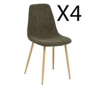 pegane Chaises en velours (4 pièces) - Vert
