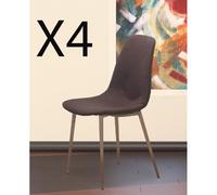 pegane Chaises salle à manger - Marron foncé
