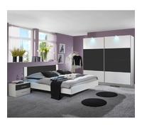 Pegane Chambre adulte complète - Blanc anthracite