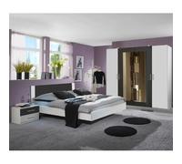 Pegane Chambre complète adulte - Blanc et anthracite