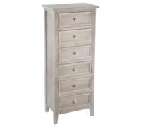 Pegane Chiffonnier 6 tiroirs - Blanc