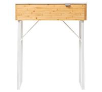 Pegane Coiffeuse de chambre - Blanc et bambou