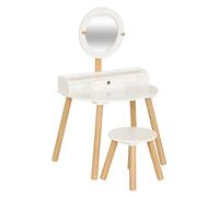 Pegane Coiffeuse enfant avec miroir - Blanc