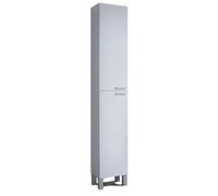 PEGANE Colonne Salle de Bain avec 2 Portes Coloris Blanc Brillant - 182 x 30 x 25 cm