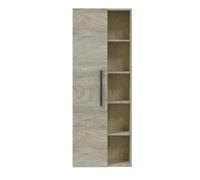PEGANE Colonne Salle de Bain Suspendue avec 1 Porte Coloris Alaska chêne à nœuds - Hauteur 135 x Longueur 51 x Profondeur 25 cm