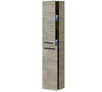 PEGANE Colonne Salle de Bain Suspendue avec 2 Portes Coloris Alaska chêne à nœuds - Hauteur 150 x Longueur 30 x Profondeur 25 cm