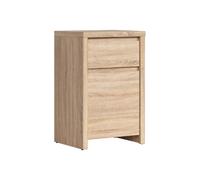 Pegane Commode 1 porte 1 tiroir - Chêne