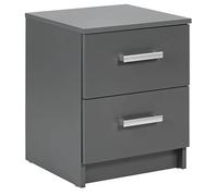 Pegane Commode 2 tiroirs - Graphite
