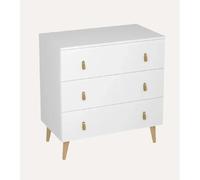 Pegane Commode 3 tiroirs - Blanc