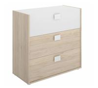 Pegane Commode 3 tiroirs - Chêne