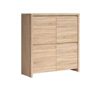 Pegane Commode 4 portes - Chêne Sonoma