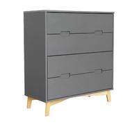Pegane Commode 4 tiroirs - Anthracite