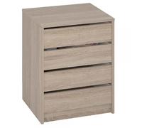 Pegane Commode 4 tiroirs - Chêne