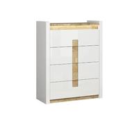 Pegane Commode 4 tiroirs - Chêne clair