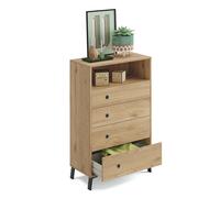 Pegane Commode 4 tiroirs - Chêne doré