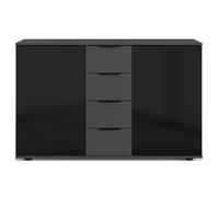Pegane Commode 4 tiroirs - Graphite