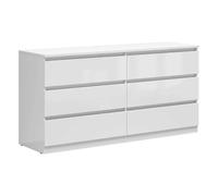 Pegane Commode 6 tiroirs - Blanc