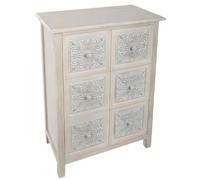 Pegane Commode 6 tiroirs - Chêne