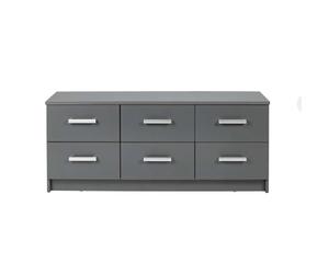 Pegane Commode 6 tiroirs - Graphite